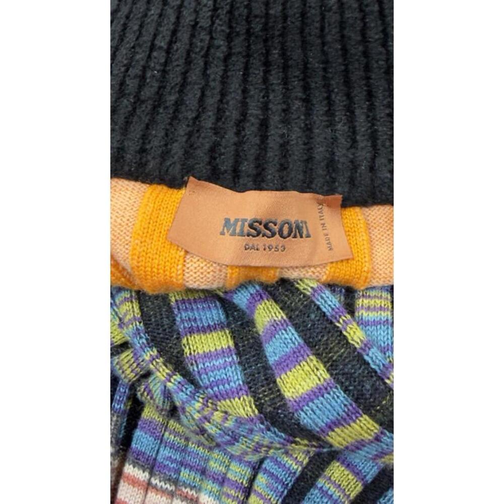 Missoni Made in Italy Wool Multicolor Turtleneck Sweater Dress Size 36 - Picture 8 of 9